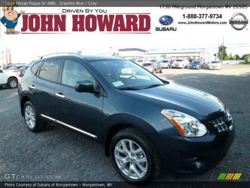 Graphite Blue / Gray 2013 Nissan Rogue SV AWD