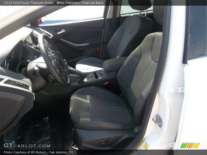White Platinum / Charcoal Black 2013 Ford Focus Titanium Sedan