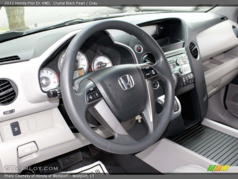 Crystal Black Pearl / Gray 2011 Honda Pilot EX 4WD