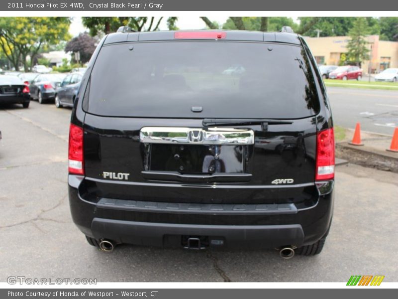 Crystal Black Pearl / Gray 2011 Honda Pilot EX 4WD