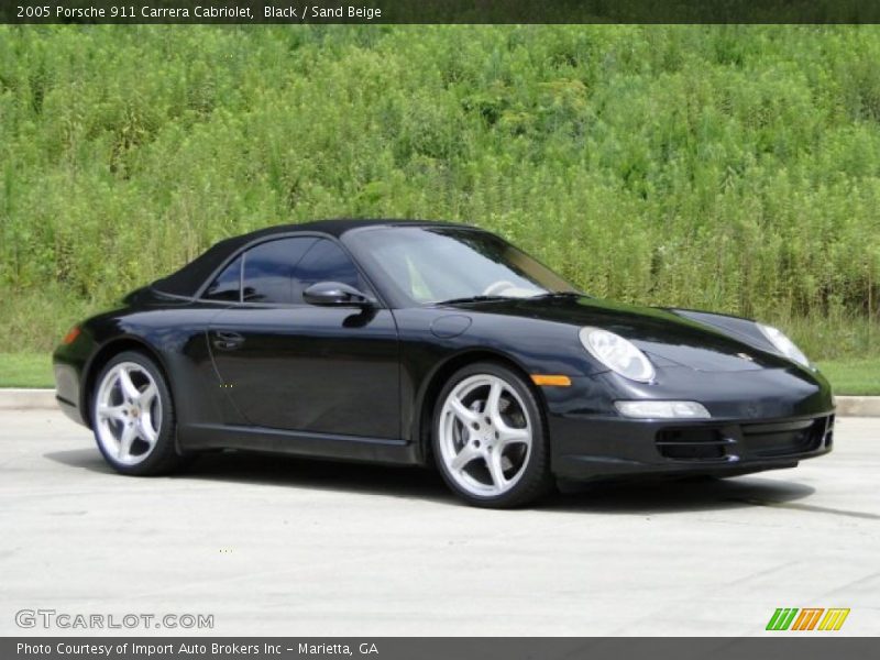 Black / Sand Beige 2005 Porsche 911 Carrera Cabriolet