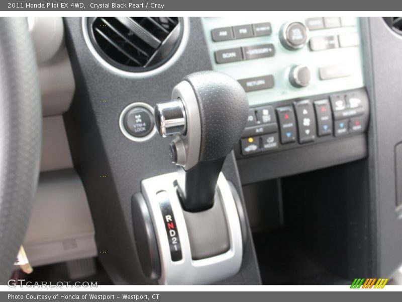 Crystal Black Pearl / Gray 2011 Honda Pilot EX 4WD