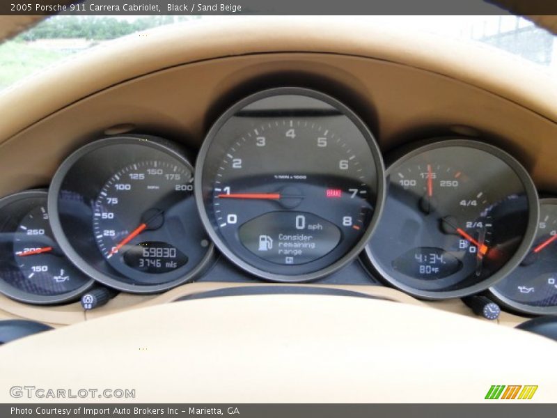 Black / Sand Beige 2005 Porsche 911 Carrera Cabriolet