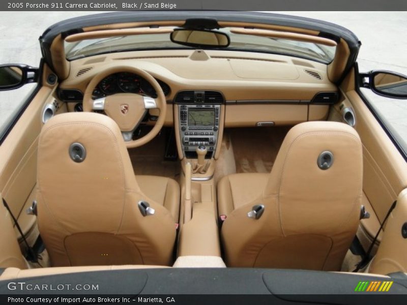 Black / Sand Beige 2005 Porsche 911 Carrera Cabriolet