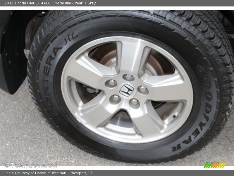 Crystal Black Pearl / Gray 2011 Honda Pilot EX 4WD
