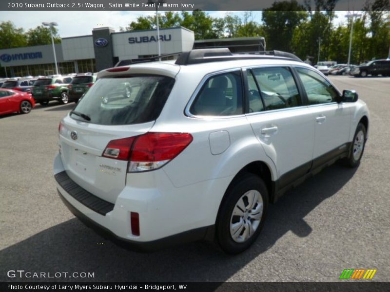 Satin White Pearl / Warm Ivory 2010 Subaru Outback 2.5i Wagon