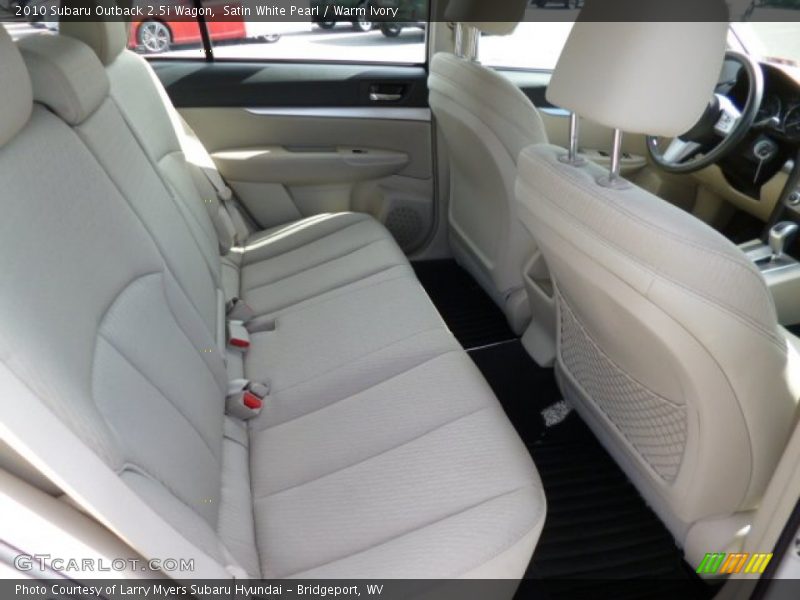 Satin White Pearl / Warm Ivory 2010 Subaru Outback 2.5i Wagon