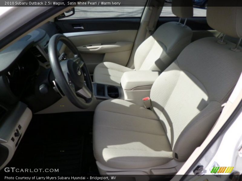 Satin White Pearl / Warm Ivory 2010 Subaru Outback 2.5i Wagon