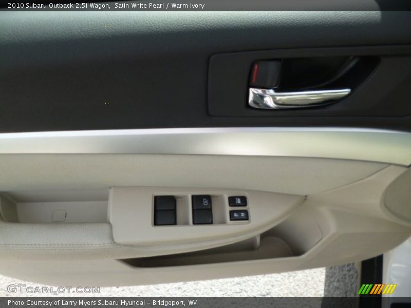 Satin White Pearl / Warm Ivory 2010 Subaru Outback 2.5i Wagon