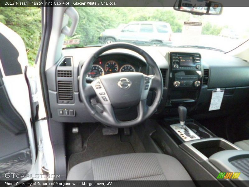Glacier White / Charcoal 2013 Nissan Titan SV King Cab 4x4