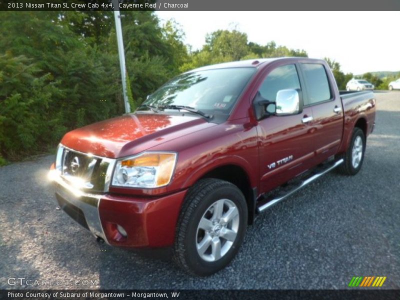 Cayenne Red / Charcoal 2013 Nissan Titan SL Crew Cab 4x4