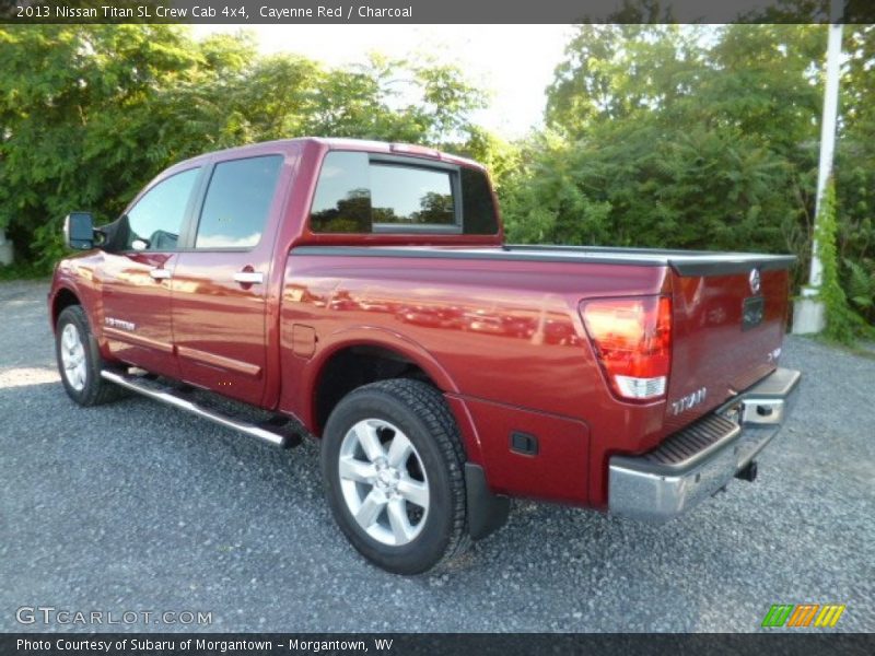 Cayenne Red / Charcoal 2013 Nissan Titan SL Crew Cab 4x4
