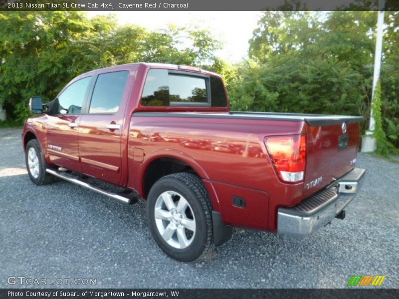 Cayenne Red / Charcoal 2013 Nissan Titan SL Crew Cab 4x4