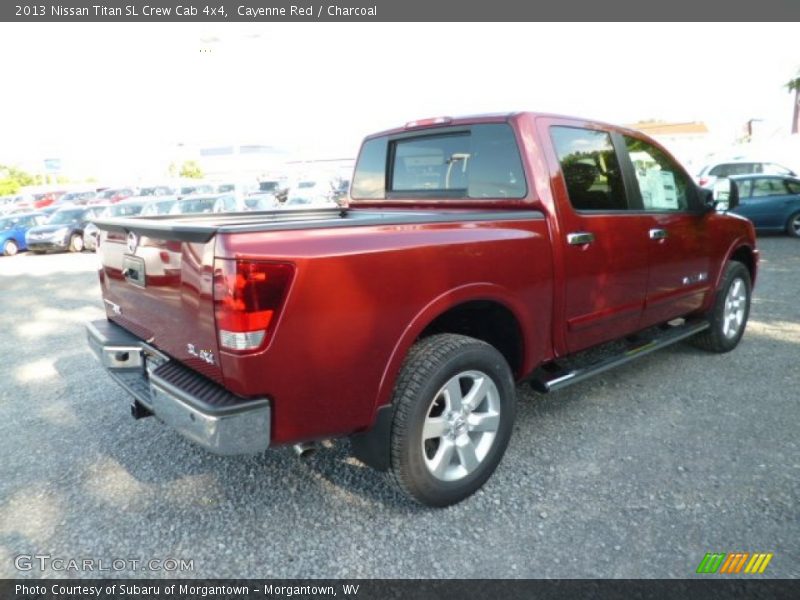 Cayenne Red / Charcoal 2013 Nissan Titan SL Crew Cab 4x4