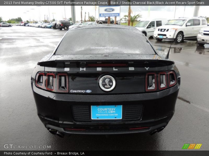 Black / Shelby Charcoal Black/Black Accent Recaro Sport Seats 2013 Ford Mustang Shelby GT500 SVT Performance Package Coupe