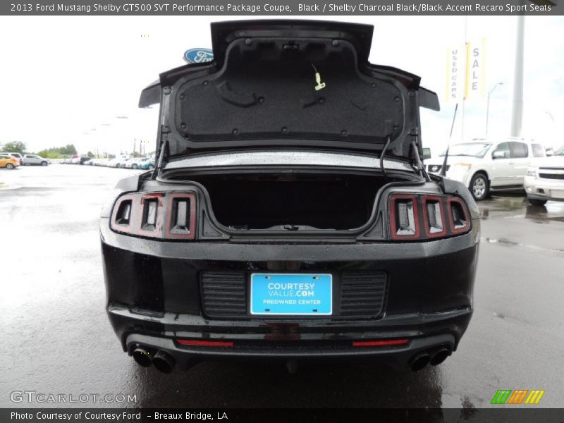 Black / Shelby Charcoal Black/Black Accent Recaro Sport Seats 2013 Ford Mustang Shelby GT500 SVT Performance Package Coupe