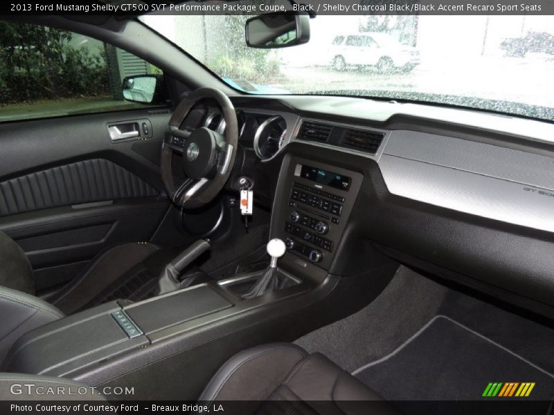 Black / Shelby Charcoal Black/Black Accent Recaro Sport Seats 2013 Ford Mustang Shelby GT500 SVT Performance Package Coupe