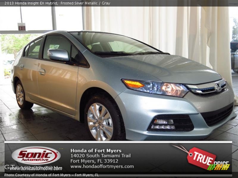 Frosted Silver Metallic / Gray 2013 Honda Insight EX Hybrid