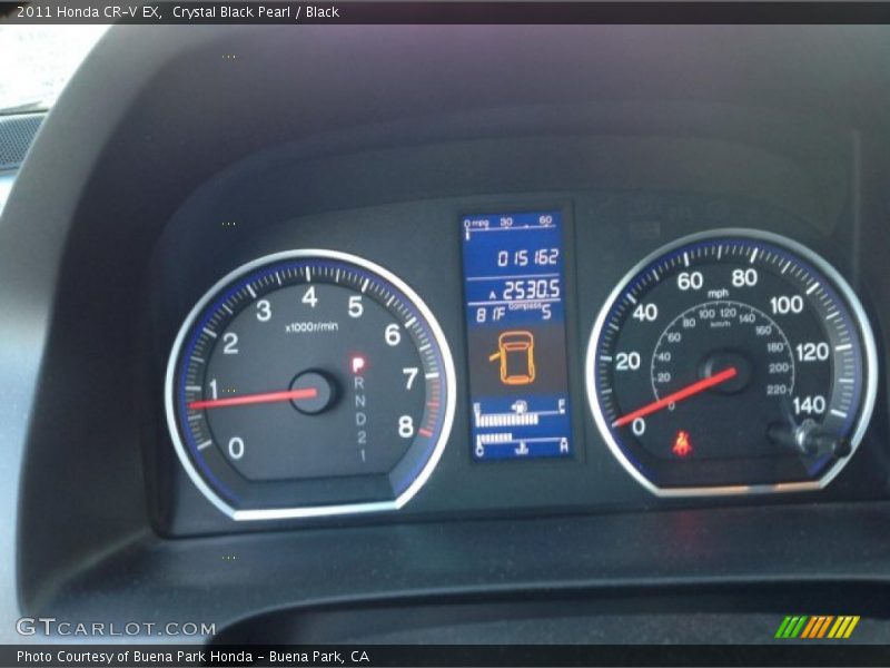 Crystal Black Pearl / Black 2011 Honda CR-V EX