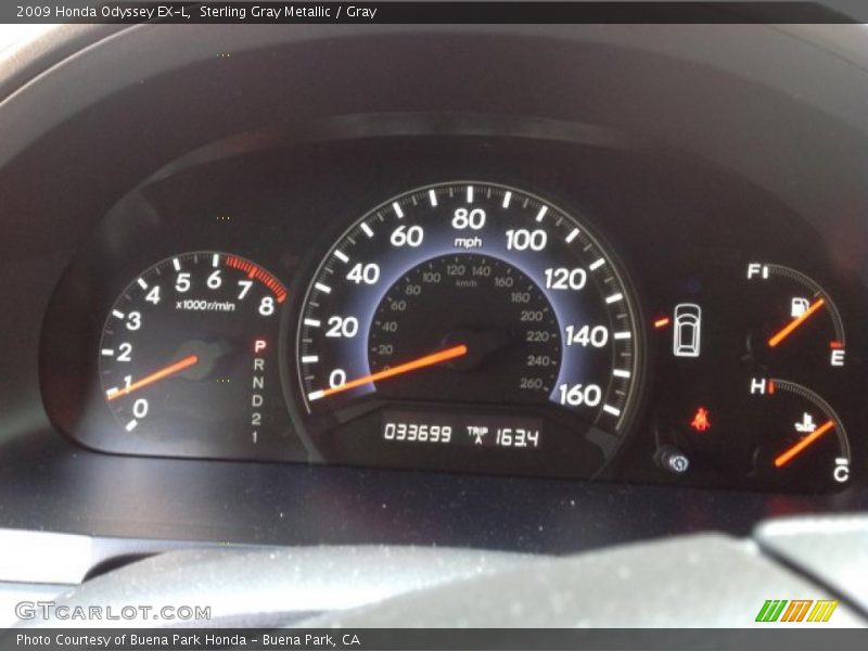 Sterling Gray Metallic / Gray 2009 Honda Odyssey EX-L