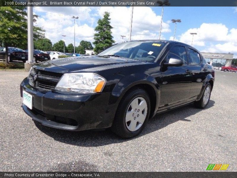 Brilliant Black Crystal Pearl / Dark Slate Gray/Light Slate Gray 2008 Dodge Avenger SE