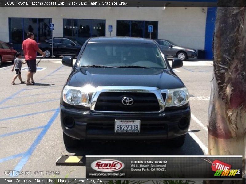 Black Sand Pearl / Graphite Gray 2008 Toyota Tacoma Access Cab