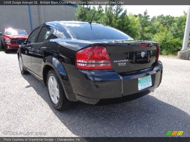 Brilliant Black Crystal Pearl / Dark Slate Gray/Light Slate Gray 2008 Dodge Avenger SE