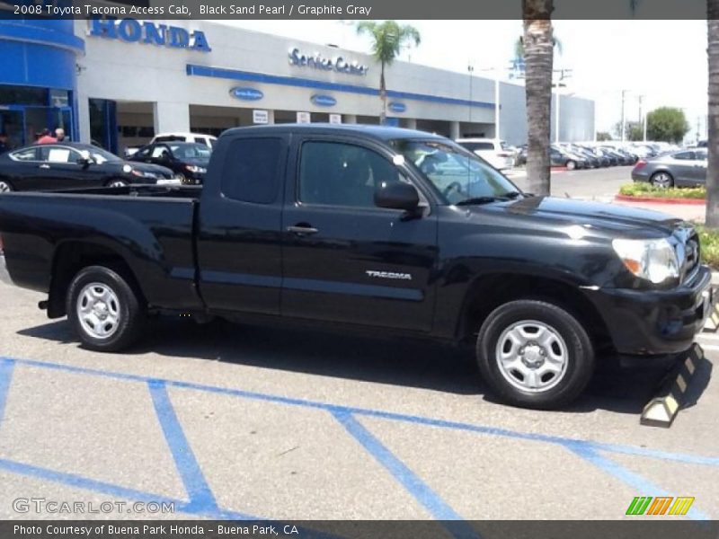 Black Sand Pearl / Graphite Gray 2008 Toyota Tacoma Access Cab