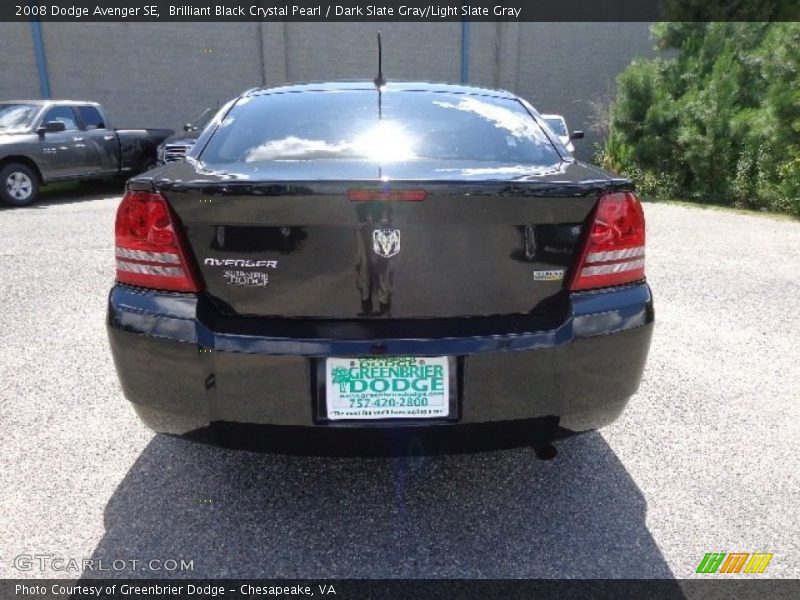 Brilliant Black Crystal Pearl / Dark Slate Gray/Light Slate Gray 2008 Dodge Avenger SE