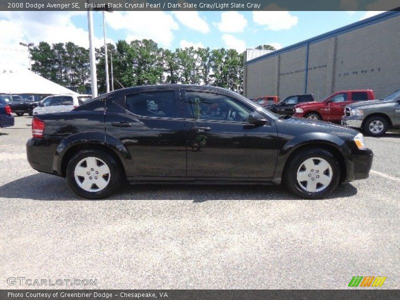 Brilliant Black Crystal Pearl / Dark Slate Gray/Light Slate Gray 2008 Dodge Avenger SE