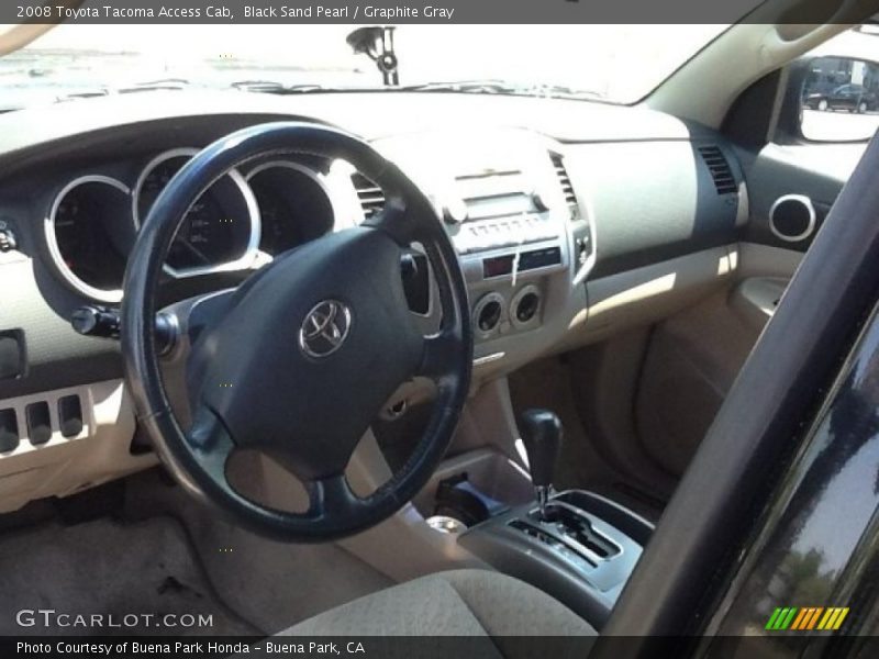 Black Sand Pearl / Graphite Gray 2008 Toyota Tacoma Access Cab