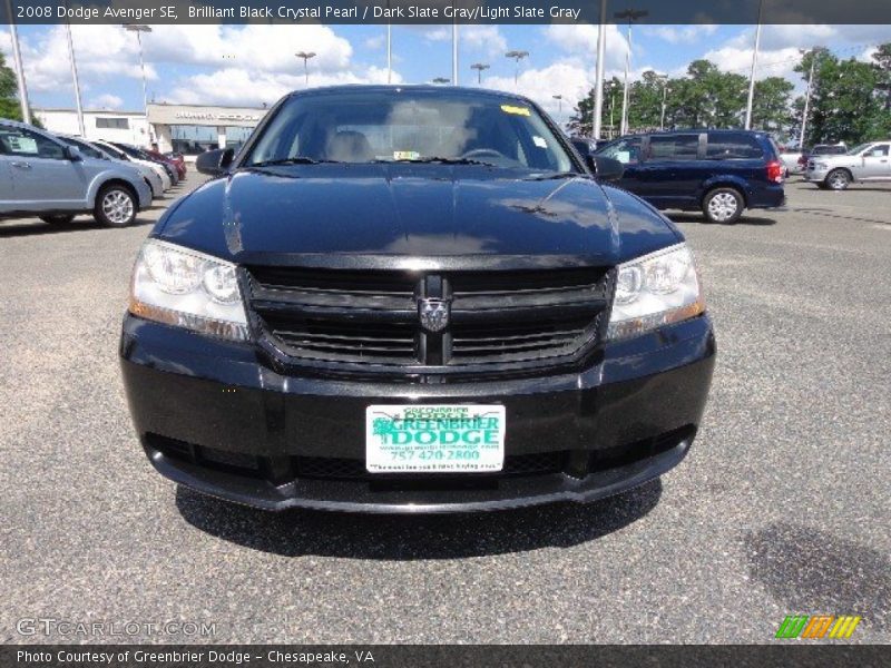 Brilliant Black Crystal Pearl / Dark Slate Gray/Light Slate Gray 2008 Dodge Avenger SE
