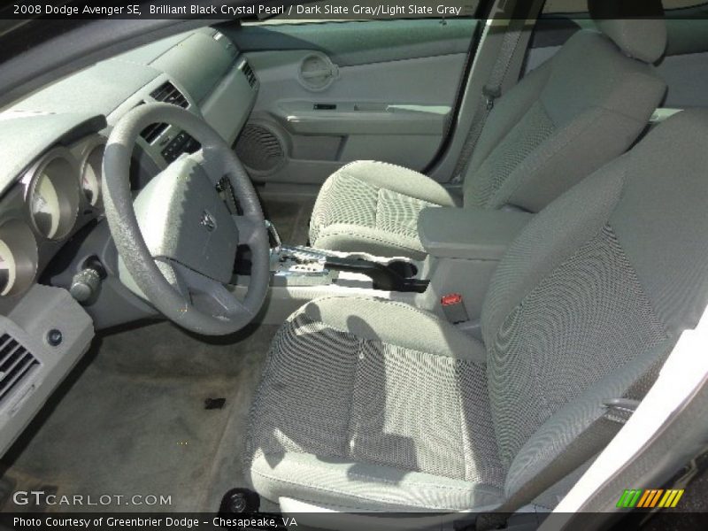Brilliant Black Crystal Pearl / Dark Slate Gray/Light Slate Gray 2008 Dodge Avenger SE