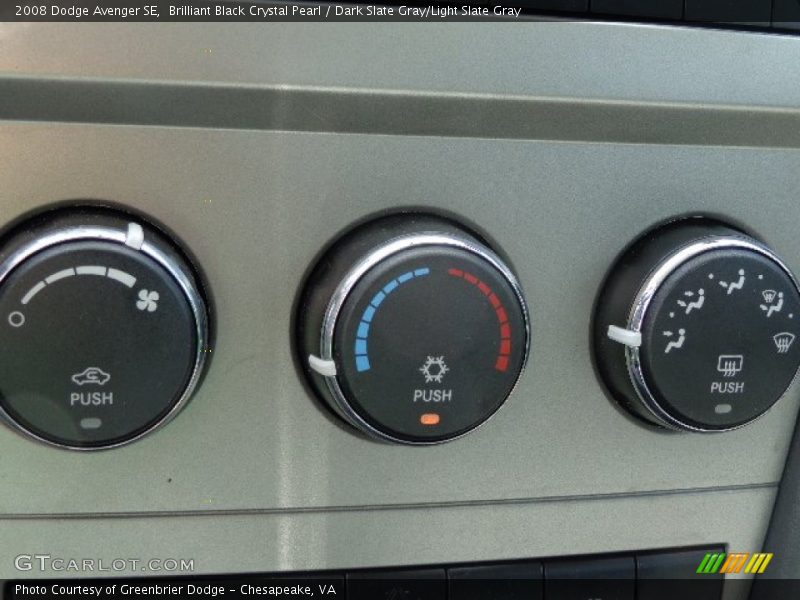 Brilliant Black Crystal Pearl / Dark Slate Gray/Light Slate Gray 2008 Dodge Avenger SE