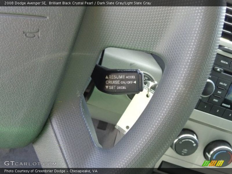 Brilliant Black Crystal Pearl / Dark Slate Gray/Light Slate Gray 2008 Dodge Avenger SE