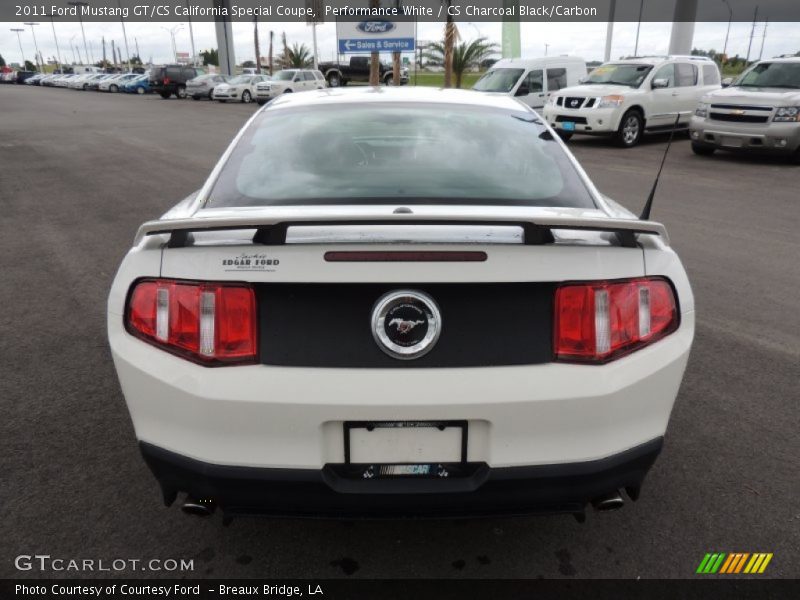 Performance White / CS Charcoal Black/Carbon 2011 Ford Mustang GT/CS California Special Coupe