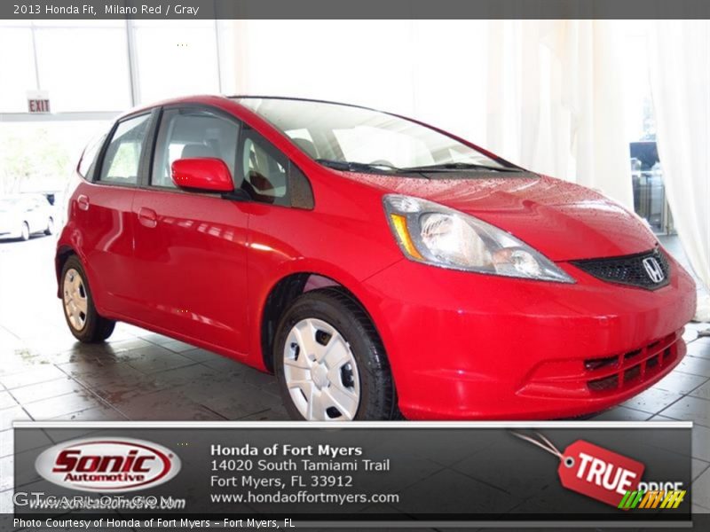 Milano Red / Gray 2013 Honda Fit