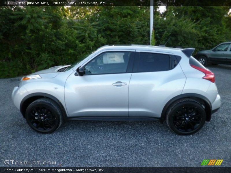 Brilliant Silver / Black/Silver Trim 2013 Nissan Juke SV AWD
