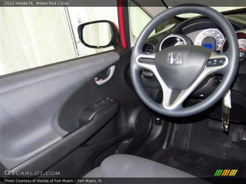 Milano Red / Gray 2013 Honda Fit