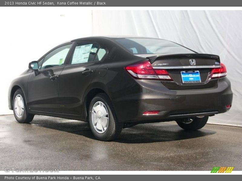 Kona Coffee Metallic / Black 2013 Honda Civic HF Sedan