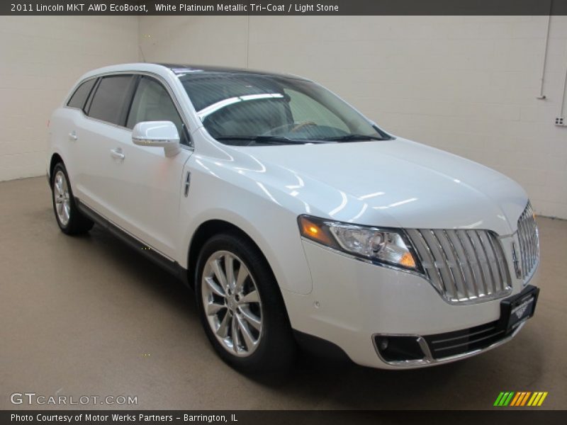 White Platinum Metallic Tri-Coat / Light Stone 2011 Lincoln MKT AWD EcoBoost