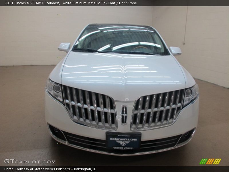 White Platinum Metallic Tri-Coat / Light Stone 2011 Lincoln MKT AWD EcoBoost