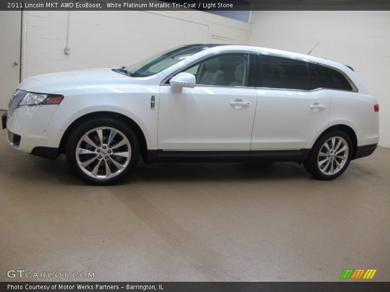 White Platinum Metallic Tri-Coat / Light Stone 2011 Lincoln MKT AWD EcoBoost