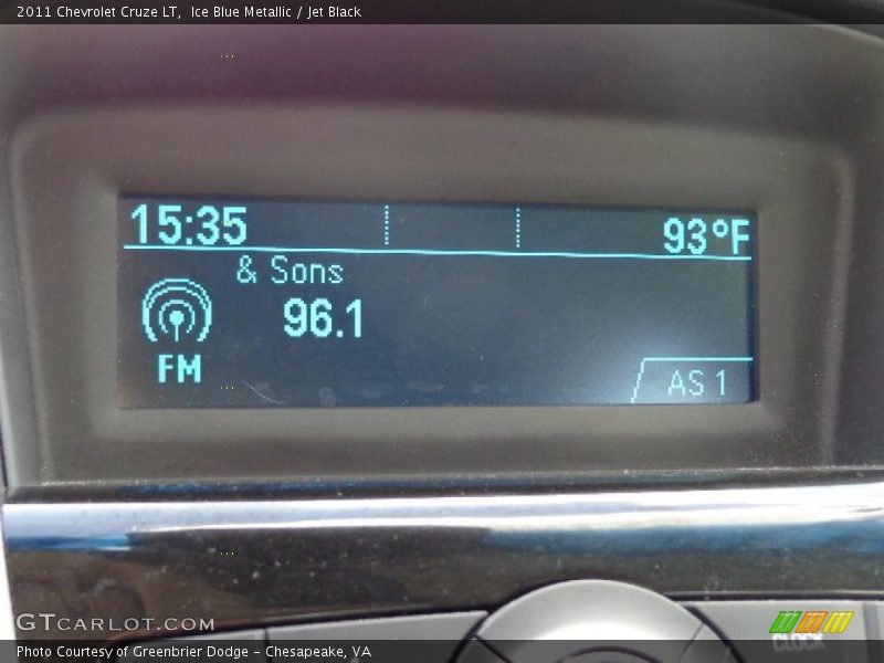 Ice Blue Metallic / Jet Black 2011 Chevrolet Cruze LT