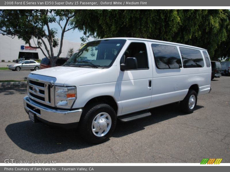 Oxford White / Medium Flint 2008 Ford E Series Van E350 Super Duty 15 Passenger