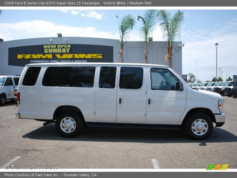 Oxford White / Medium Flint 2008 Ford E Series Van E350 Super Duty 15 Passenger