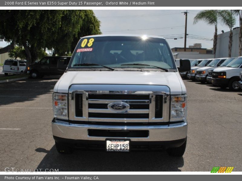 Oxford White / Medium Flint 2008 Ford E Series Van E350 Super Duty 15 Passenger