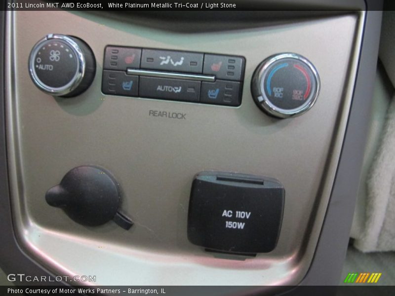 White Platinum Metallic Tri-Coat / Light Stone 2011 Lincoln MKT AWD EcoBoost