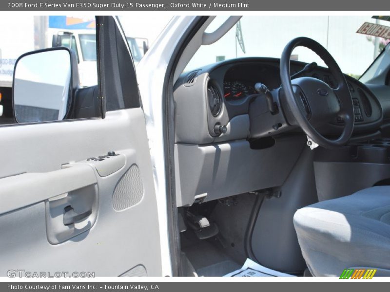Oxford White / Medium Flint 2008 Ford E Series Van E350 Super Duty 15 Passenger