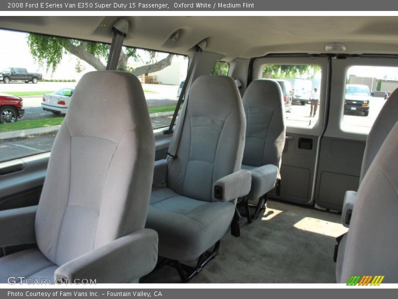 Oxford White / Medium Flint 2008 Ford E Series Van E350 Super Duty 15 Passenger